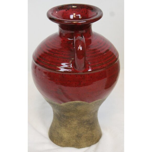 NEW Southern Living Olive trio Jar Red Vessel #41005 Brown Base Decorative - Picture 5 of 9